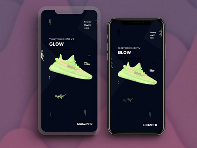 Sneaker Release App Design app design info ios ios app design iphone x mobile design release date sneakers ui ux yeezy