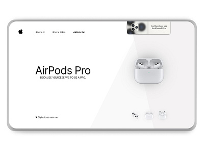 Apple AirPods Pro Landing Page airpods apple design landing pages pro user interface web design