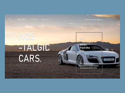 🚗 Cars collection homepage web design