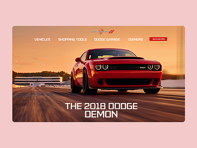 Dodge Demon Landing Page beautiful cars demon design dodge interface ui user web