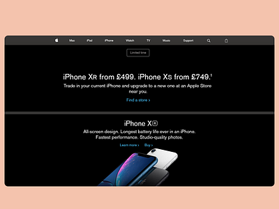 💼 Apple Website Design Replica - January 2019 iPhone XR apple apple design apple devices apple products company design replica iphone xr page ui ux user interface web design