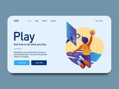 Basketball web design basketball home page innovance play simple design ui ux user interface web design