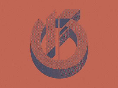 G alphabet colors halftone letter texture