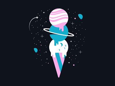 Space Cone ice cream space tshirt
