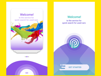 Welcome app design intro mobile ui ux web