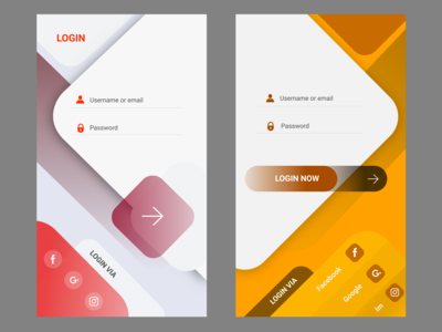 Login app design intro mobile ui ux web