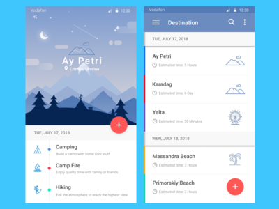 Mobile app design for an active lifestyle