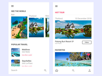 Design a mobile app by Travel