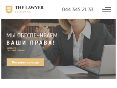 Mobile design for a Lawyer Company