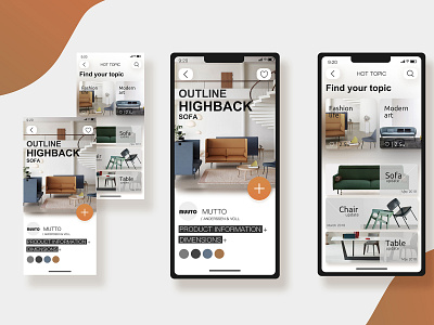 Daily design 02/100 - furniture UI app app app concept app design ui