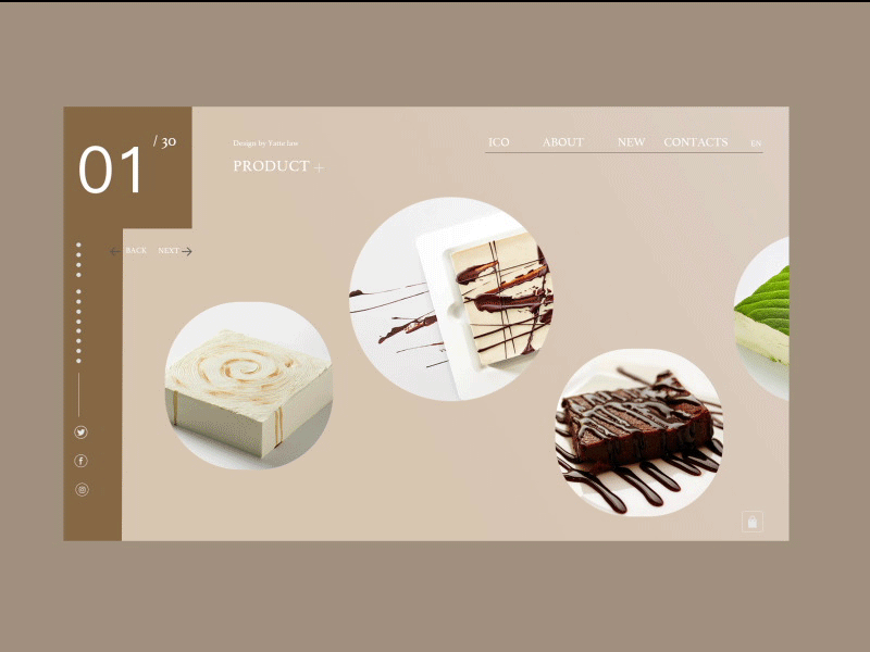 Daily design 05/100 - cake wabsite