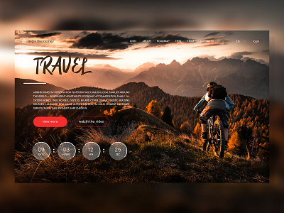 1Daily design 10/100 -travel web design design ui ux web