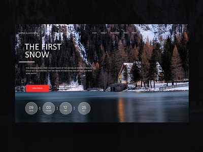 1Daily design 10/100 -the first snow  web design