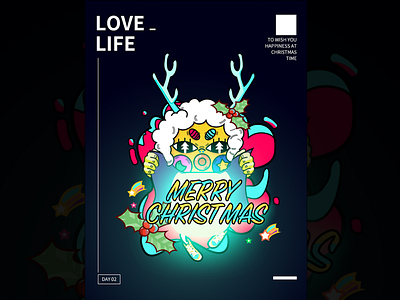 圣诞排队 100day app concept banner design illustration ui