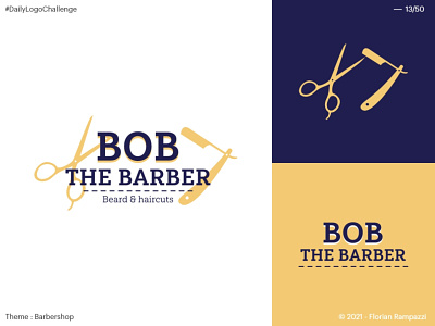 13/50 - Bob the Barber branding design graphic design logo vector