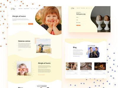 Web design for an egg allergy website. branding design frontend interfacedesign ui uidesign uxdesign web webdesign webdesigns