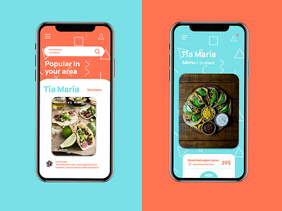 Food delivery app concept