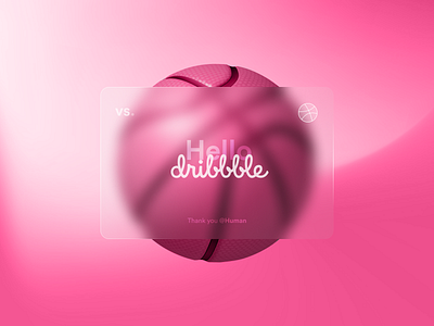 Hello dribbble! 3D Glassmorphism Card UI