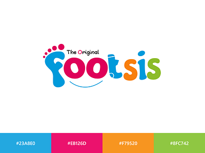 Footsis Logo Design app design branding children logodesign socks ui uiux webdesign