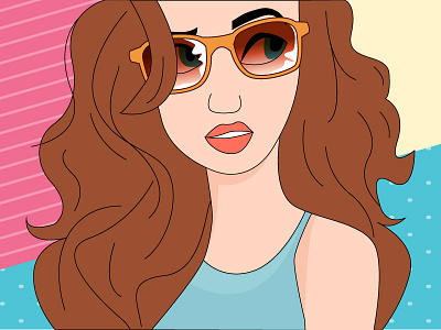 Girl illustration android app design app development character cretive illustration illustrator photoshop ui ux