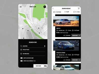 Car Rental android branding car ios mobile app photoshop redesign rental ui uiux webdesign