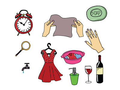 Icons for Fashion site design illustration vector