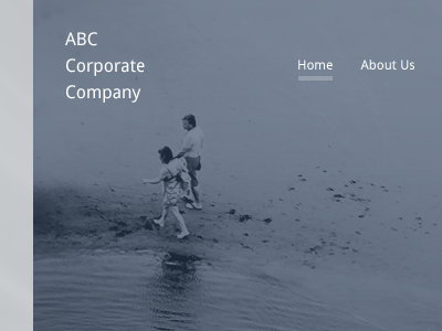 ABC Corporate background corporate header link navigation photography underline website