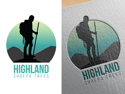 Highland Treks Logo 01 illustration logo trek