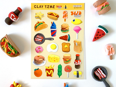 Clay Time: Food Edition Sticker Sheet