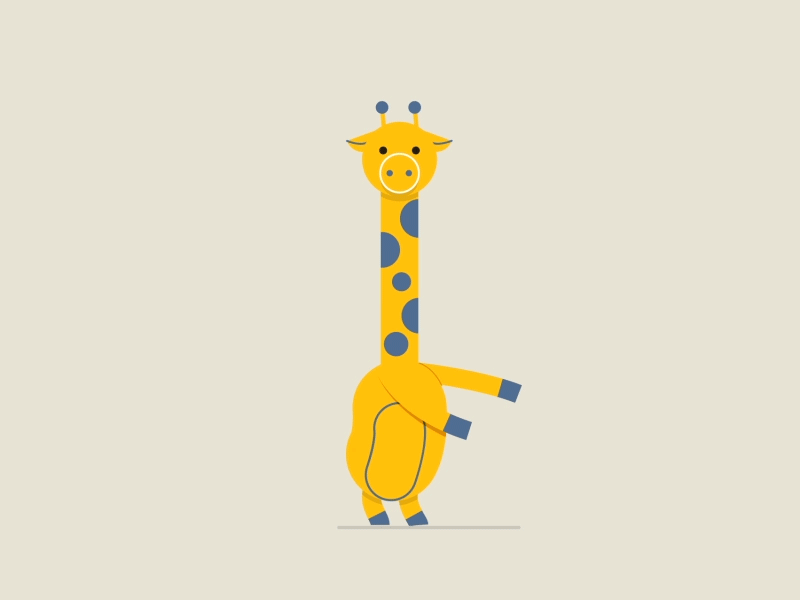 Giraffe Floss Dance after effects animation floss flossing gif giraffe loop motion graphic