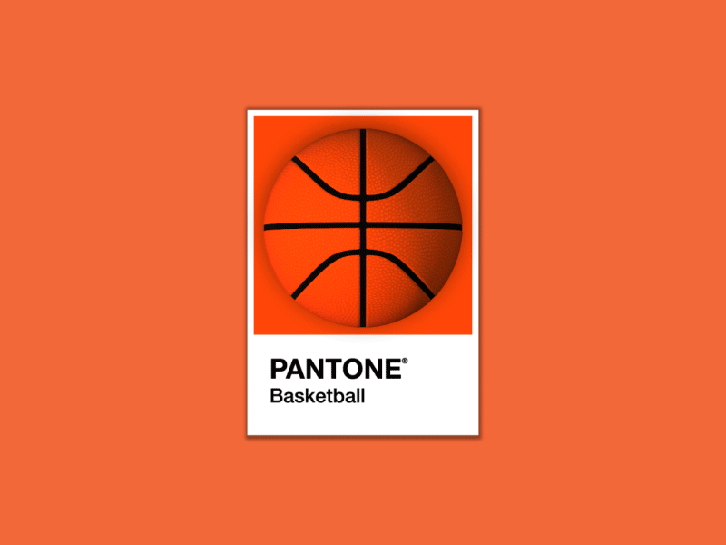 Pantone Color - Basketball 3d animation basketball color colour gif illustration loop orange pantone