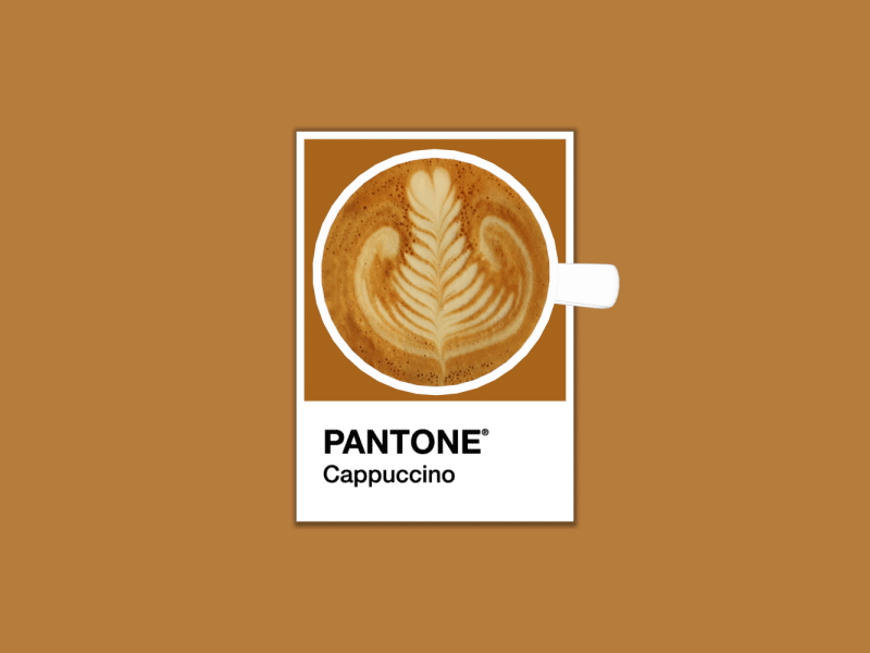 Pantone Color - Cappuccino animation brown cappuccino coffee color colour gif illustration loop pantone
