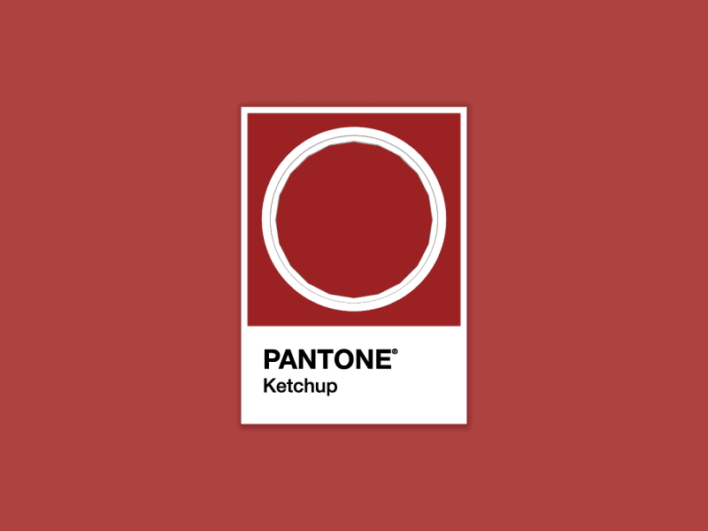 Pantone Color - Ketchup animate animation color colour fries gif ketchup loop pantone red