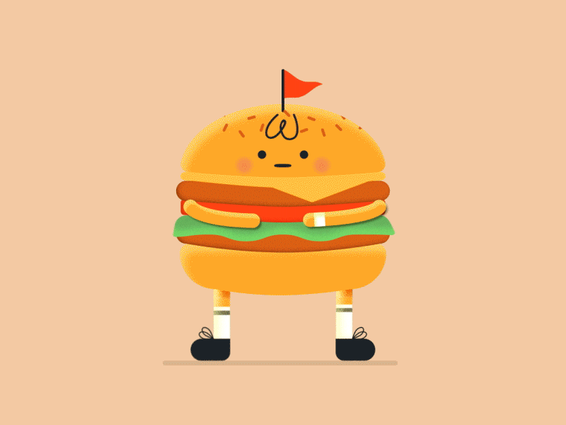 Hamburger Dance after effects animation dance food gif hamburger illustration loop motion graphic motion graphics