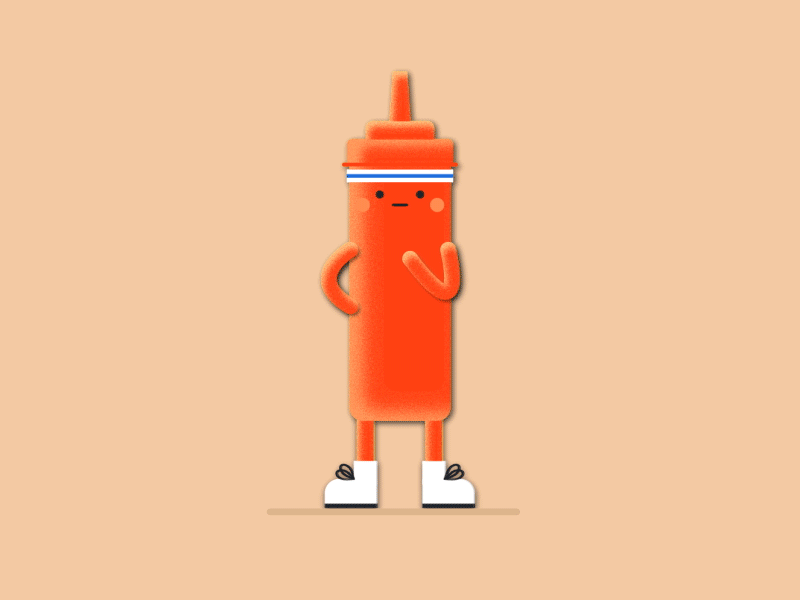 Ketchup Mustard Synchronization animate animation dance gif hiphop illustration ketchup loop mustard sauce