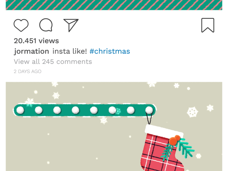 Christmas Instagram after effects animate animation christmas gif illustration instagram instagram banner loop motion graphics stockings