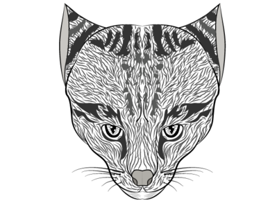 Cat Face By: Calvin Cummings by Calvin Cummings on Dribbble