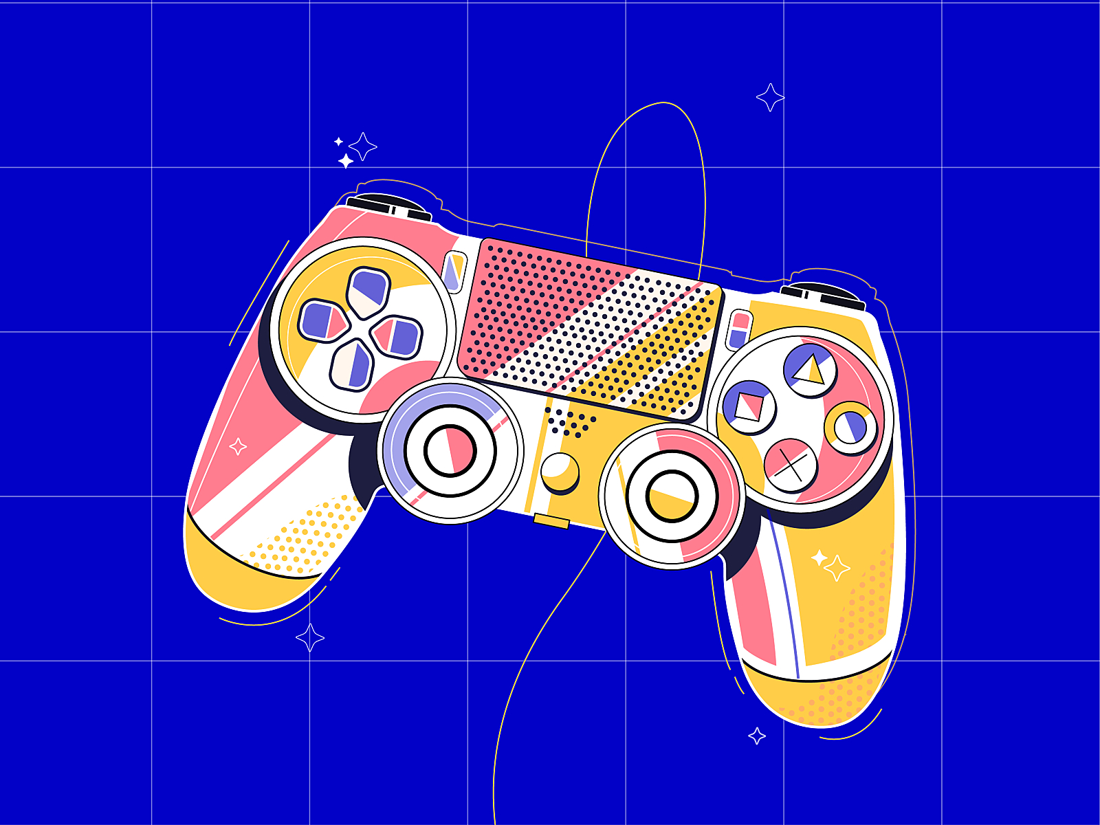Game controller colors controller design game gaming illustration illustration art illustration design vector