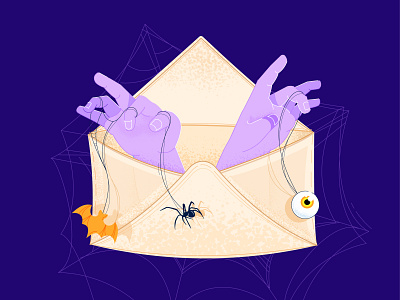 Halloween invitation character colors design eye halloween halloween design hands illustration illustration art illustration design invitation spider vector
