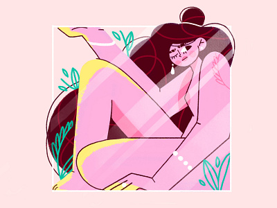 Pink character characterdesign colors design girl illustration illustration art illustration design plants