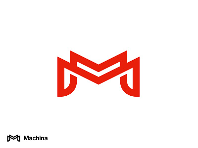 Machina, Personal brand identity. 2018 brand branding helvetica icon logo logos m machina personal red