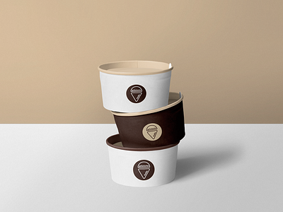 Gelateria Italia Logo Mockup brand identity branding cup mockup design graphic design logo logo design mockup typography