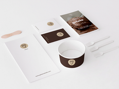 Gelateria Italia Branding brand identity branding design graphic design logo logo design mockup typography ui