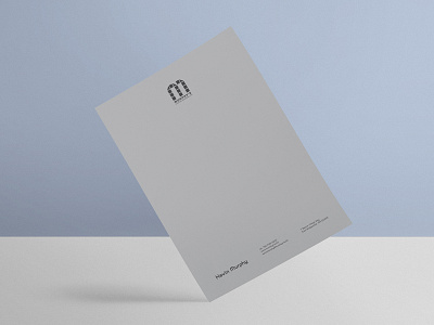 Murphy's Custom remodeling Letterhead brand identity branding design graphic design letterhead logo logo design mockup typography