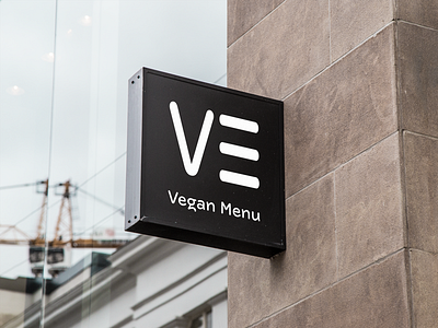 Vegan Menu Restaurant Outdoor Sign