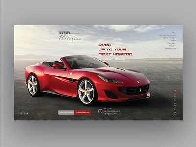 Concept Ferrari Landing Page