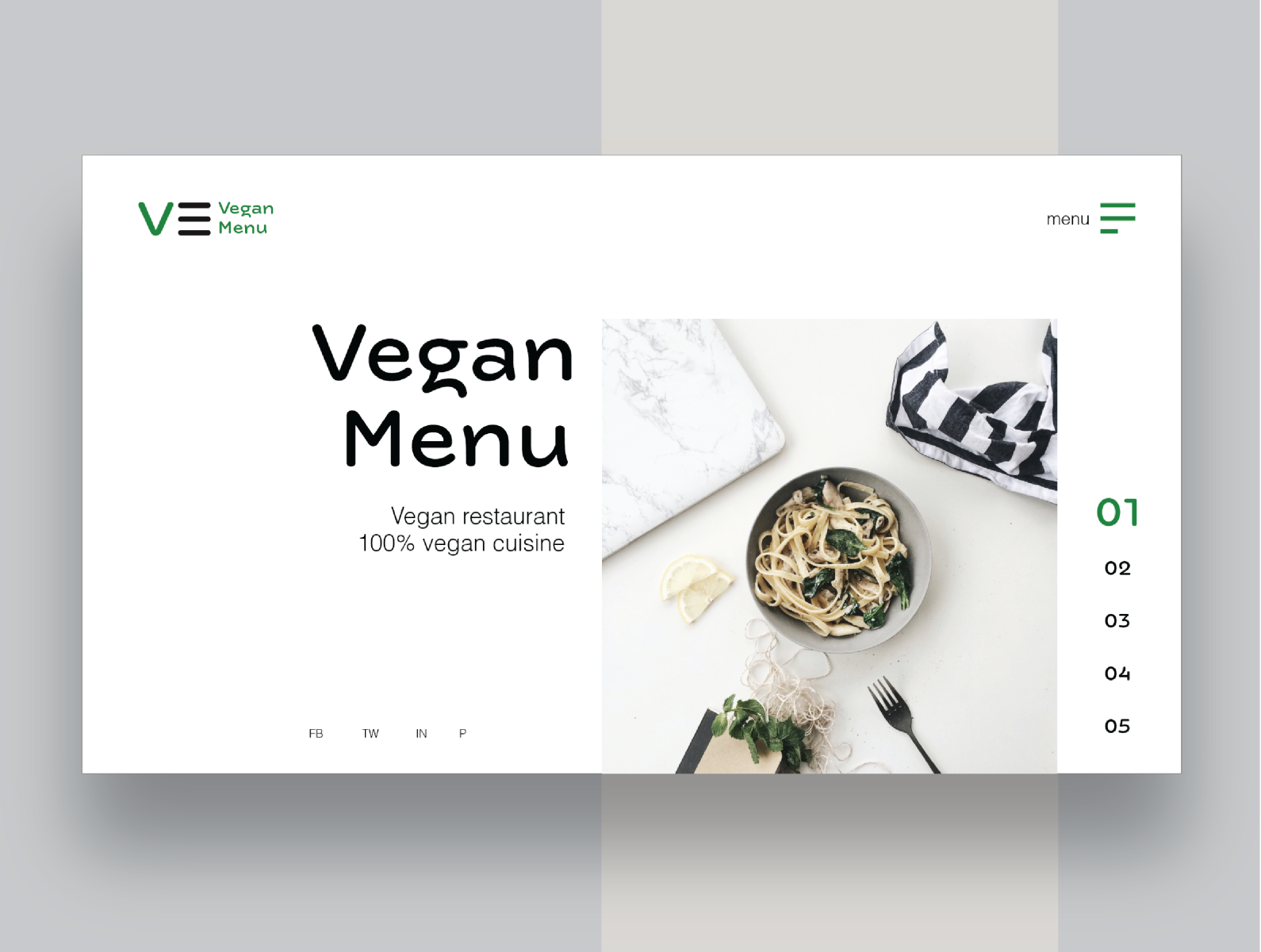 Vegan Menu Restaurant by Donna Pellegrino on Dribbble