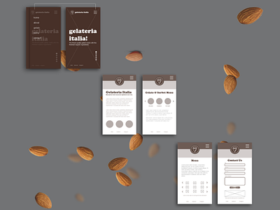 Gelateria Italia wireframes