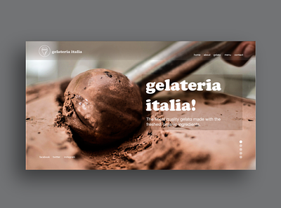 Gealateria Italia Homepage brand identity design graphic design ice cream shop logo design typography ui uidesign ux ux design webdesign website