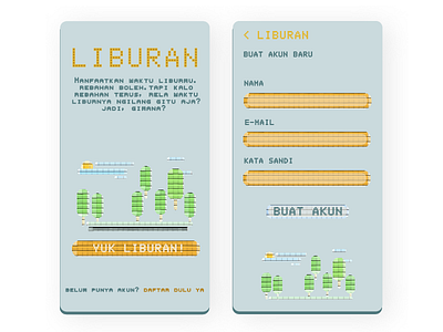 Liburan animation app branding logo mobileapp ui uidesign uiillustration ux